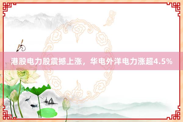 港股电力股震撼上涨，华电外洋电力涨超4.5%