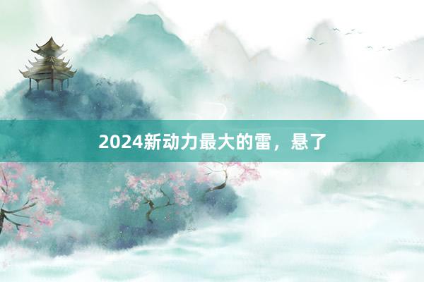 2024新动力最大的雷，悬了