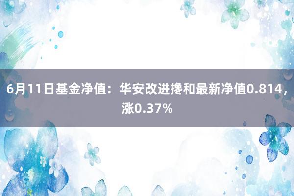 6月11日基金净值：华安改进搀和最新净值0.814，涨0.37%