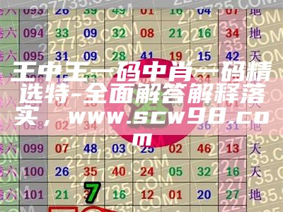 王中王一码中肖一码精选特-全面解答解释落实， www.scw98.com