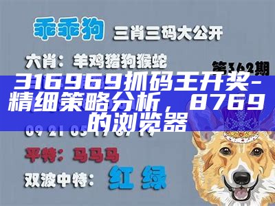 316969抓码王开奖-精细策略分析， 8769的浏览器