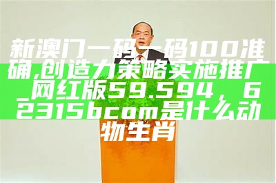 新澳门一码一码100准确,创造力策略实施推广_网红版59.594， 62315bcom是什么动物生肖